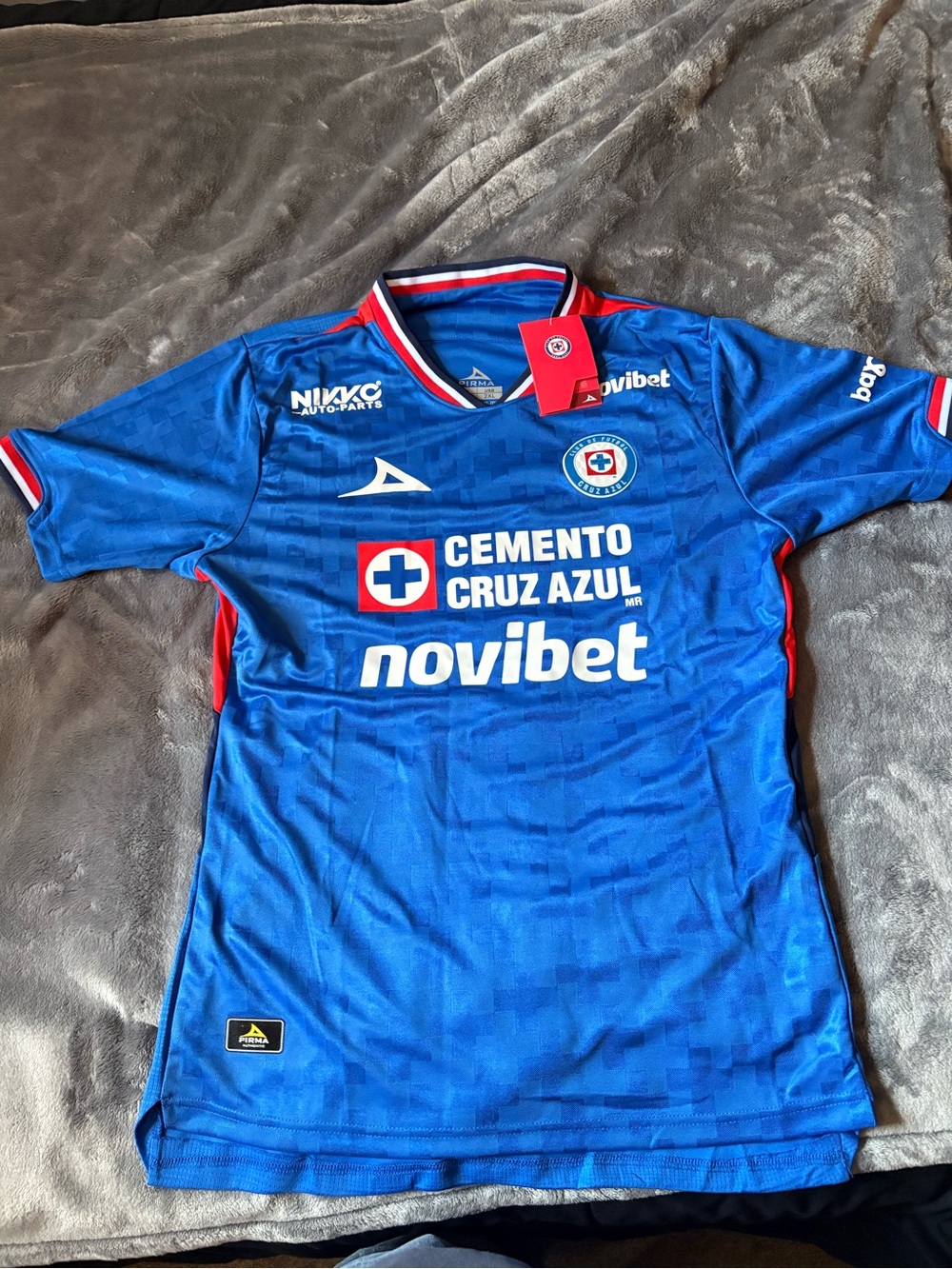 Cruz Azul Blue Home Jersey with Novibet Sponsor